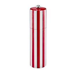 Burgundy Striped Column Salt or Pepper Mill