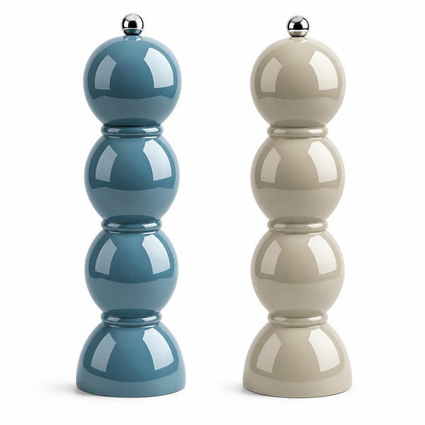 Chambray and Cappuccino Bobbin Salt & Pepper Mills - Addison Ross Ltd UK