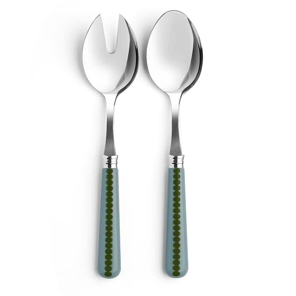 Chambray & Khaki Bobbin Salad Servers - 2-Piece Set