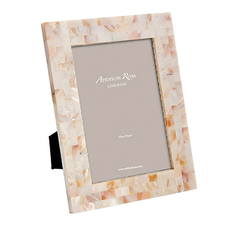 Chequer Board Cream Photo Frame