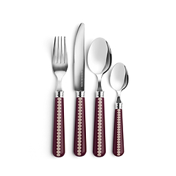 Cherry & Cappuccino Bobbin Cutlery - 16-Piece Set