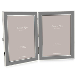Chiffon Enamel & Silver Double Frame
