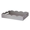 Chiffon Grey Medium Lacquered Scallop Serving Tray
