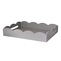 Chiffon Grey Medium Lacquered Scallop Serving Tray - Addison Ross Ltd UK