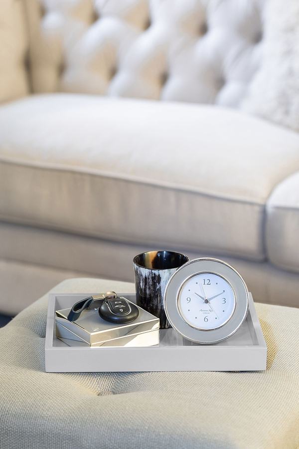 Chiffon Grey Small Lacquered Tray - Addison Ross Ltd UK