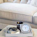 Chiffon Grey Small Lacquered Tray - Addison Ross Ltd UK