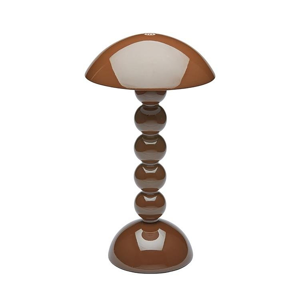 Chocolate Lacquer Rechargeable Bobbin LED Lamp - Addison Ross Ltd UK