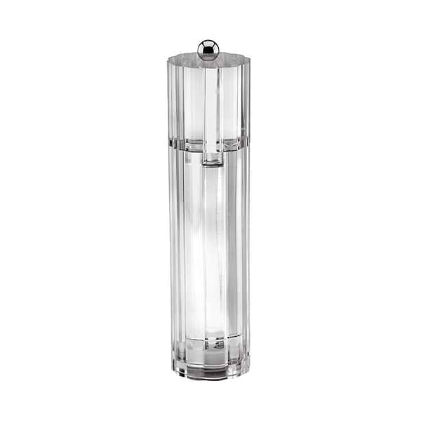 Clear Icy Flute Salt or Pepper Mill