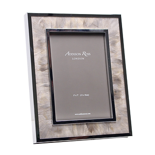 Wide Duck Feather & Silver Frame