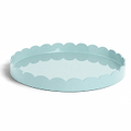 Eau de Nil Round Large Lacquered Scallop Tray - Addison Ross Ltd UK