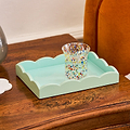 Eau De Nil Small Lacquered Scalloped Tray - Addison Ross Ltd UK