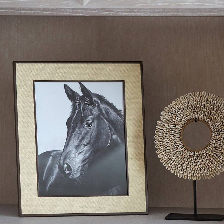 Ecru Faux Shagreen & Bronze Photo Frame - Addison Ross Ltd UK