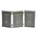 Fine Edged Silver Triple Photo Frame