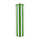 Green Striped Column Salt or Pepper Mill