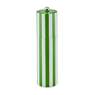 Green Striped Column Salt or Pepper Mill