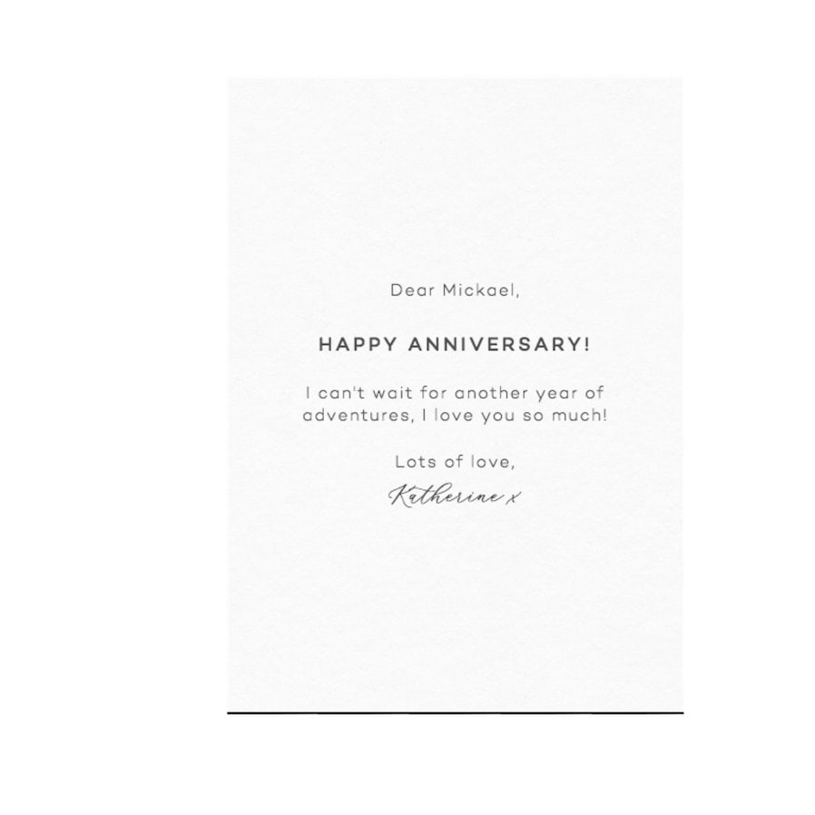 Greeting card for personalize options - Addison Ross Ltd UK