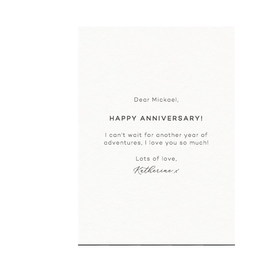 Greeting card for personalize options - Addison Ross Ltd UK