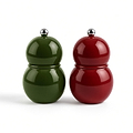 Khaki and Cherry Chubbie Salt & Pepper Mill Set