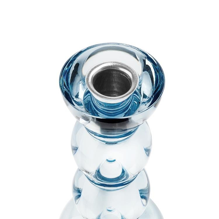 Icy Bobbin Candlestick Blue 14cm - Addison Ross Ltd UK