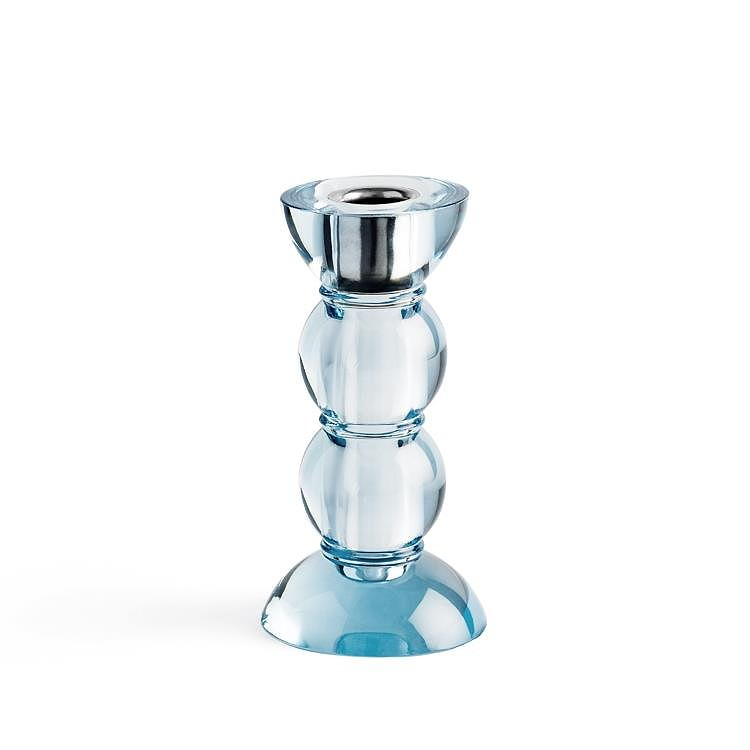 Icy Bobbin Candlestick Blue 14cm - Addison Ross Ltd UK