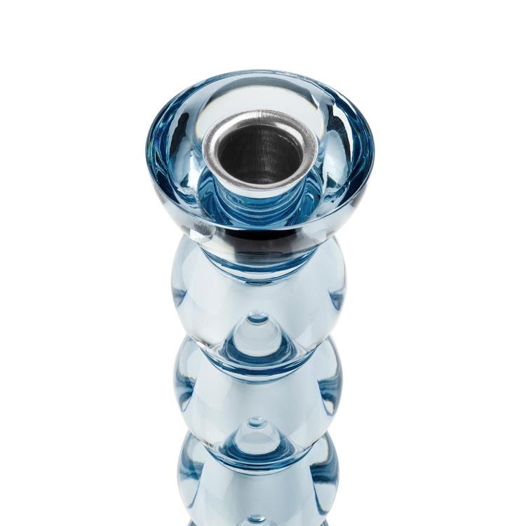 Icy Bobbin Candlestick Blue 23cm - Addison Ross Ltd UK