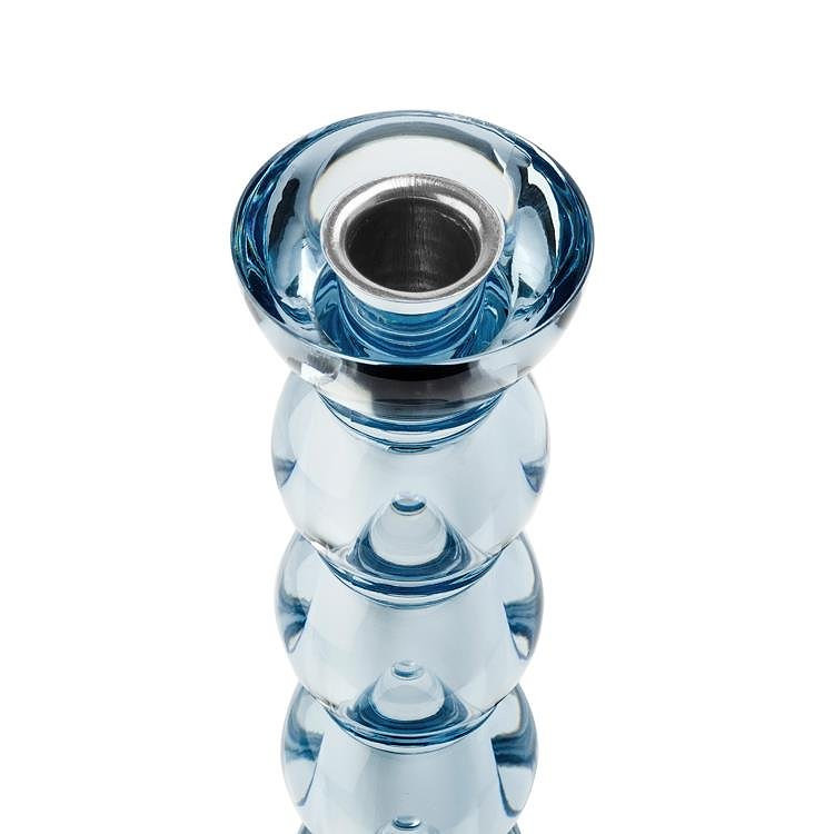 Icy Bobbin Candlestick Blue 23cm - Addison Ross Ltd UK