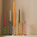 Icy Bobbin Candlestick Clear 14cm - Addison Ross Ltd UK