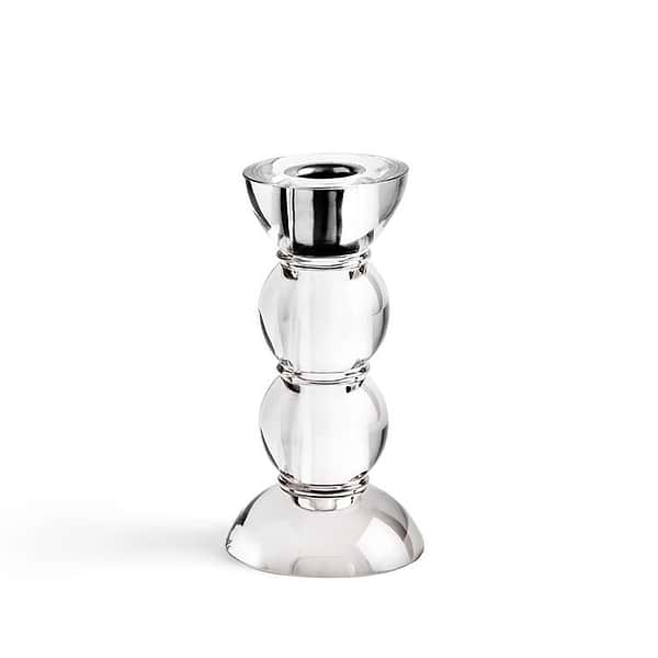Icy Bobbin Candlestick Clear 14cm - Addison Ross Ltd UK