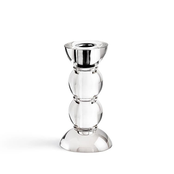 Icy Bobbin Candlestick Clear 14cm - Addison Ross Ltd UK
