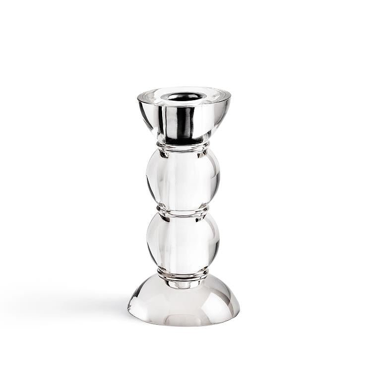 Icy Bobbin Candlestick Clear 14cm - Addison Ross Ltd UK