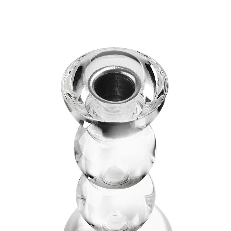 Icy Bobbin Candlestick Clear 14cm - Addison Ross Ltd UK
