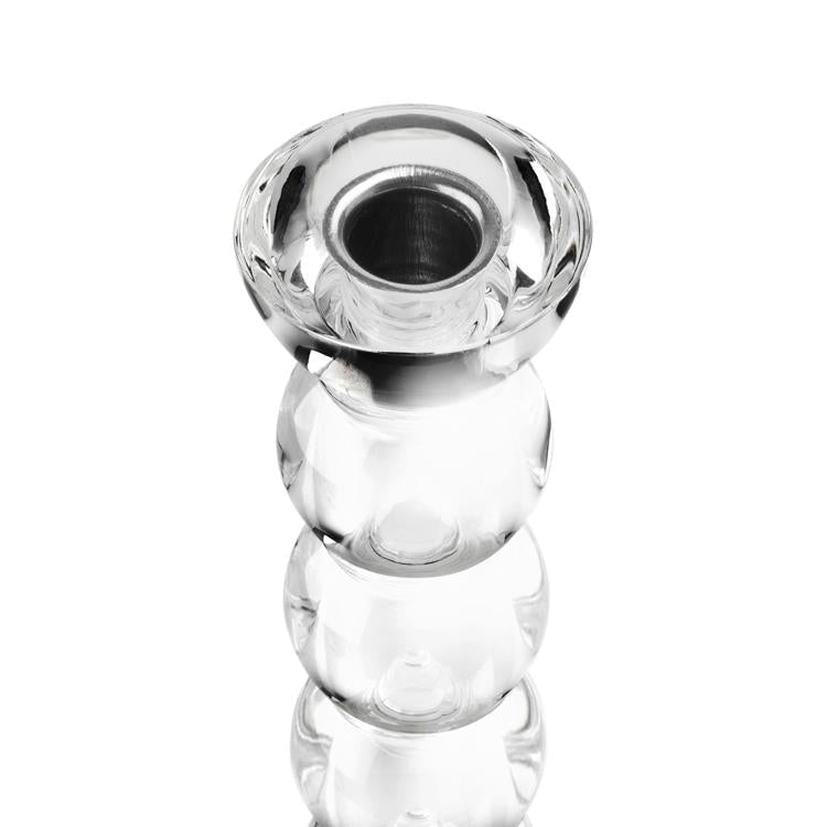 Icy Bobbin Candlestick Clear 23cm - Addison Ross Ltd UK