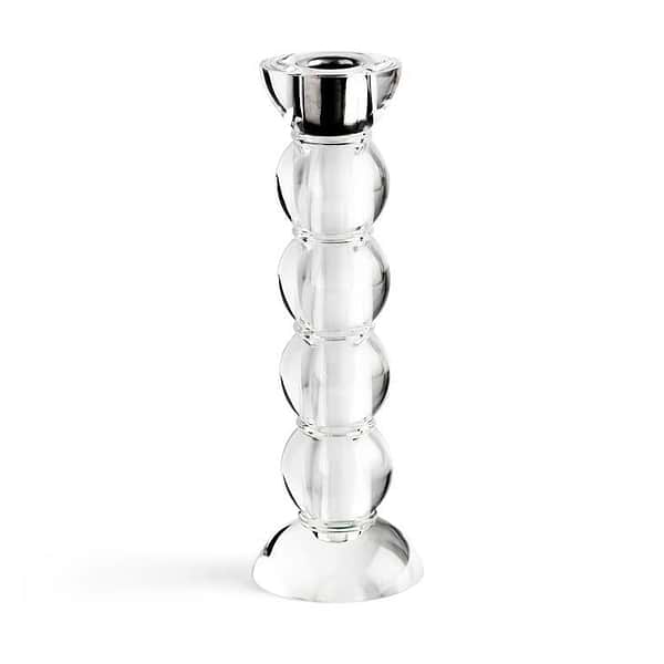 Icy Bobbin Candlestick Clear 23cm - Addison Ross Ltd UK