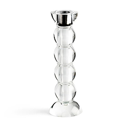 Icy Bobbin Candlestick Clear 23cm