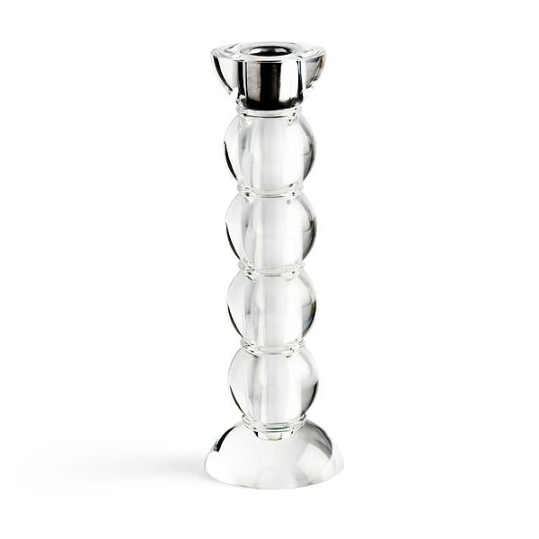 Icy Bobbin Candlestick Clear 23cm - Addison Ross Ltd UK