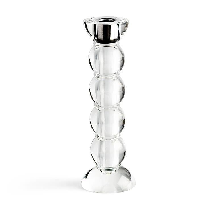 Icy Bobbin Candlestick Clear 23cm - Addison Ross Ltd UK