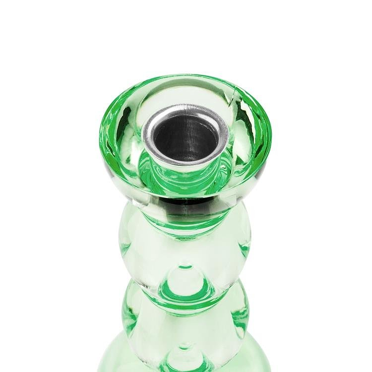 Icy Bobbin Candlestick Green 14cm - Addison Ross Ltd UK
