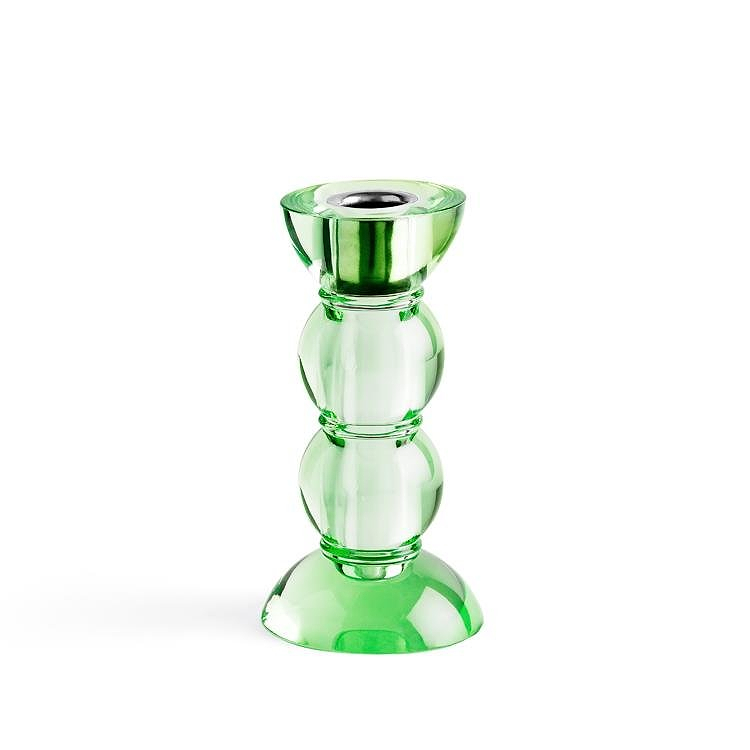 Icy Bobbin Candlestick Green 14cm - Addison Ross Ltd UK
