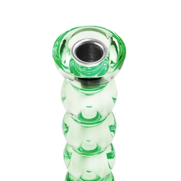 Icy Bobbin Candlestick Green 23cm - Addison Ross Ltd UK