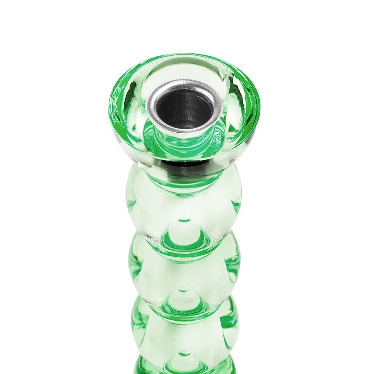 Icy Bobbin Candlestick Green 23cm - Addison Ross Ltd UK