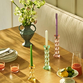 Icy Bobbin Candlestick Green 23cm - Addison Ross Ltd UK