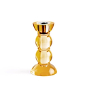 Icy Bobbin Candlestick Orange 14cm