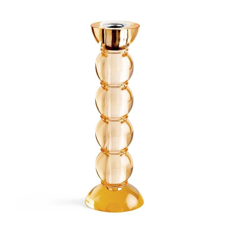 Icy Bobbin Candlestick Orange 23cm - Addison Ross Ltd UK