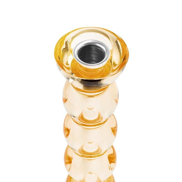 Icy Bobbin Candlestick Orange 23cm - Addison Ross Ltd UK
