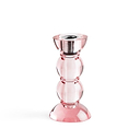 Icy Bobbin Candlestick Pink 14cm