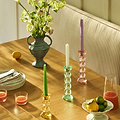 Icy Bobbin Candlestick Pink 23cm - Addison Ross Ltd UK