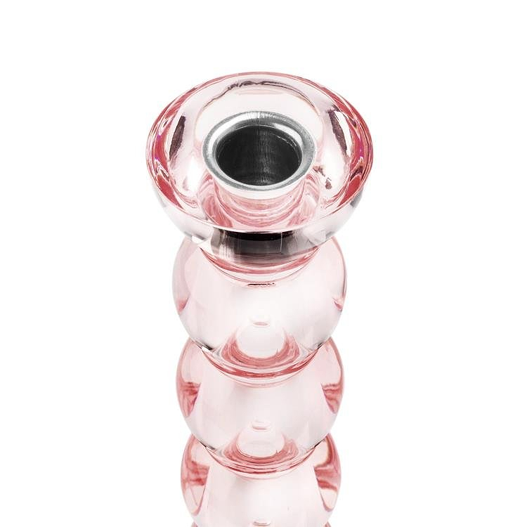 Icy Bobbin Candlestick Pink 23cm - Addison Ross Ltd UK