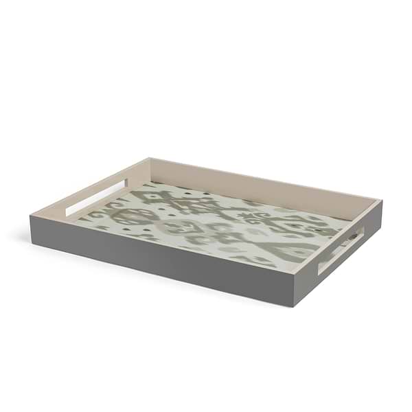 Ikat Medium Mink & Cappuccino Two-Tone Tray - Addison Ross Ltd UK