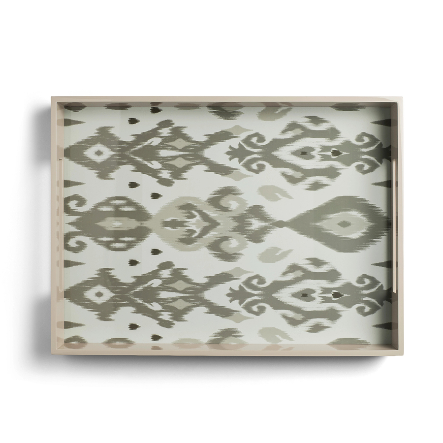Ikat Medium Mink & Cappuccino Two-Tone Tray - Addison Ross Ltd UK