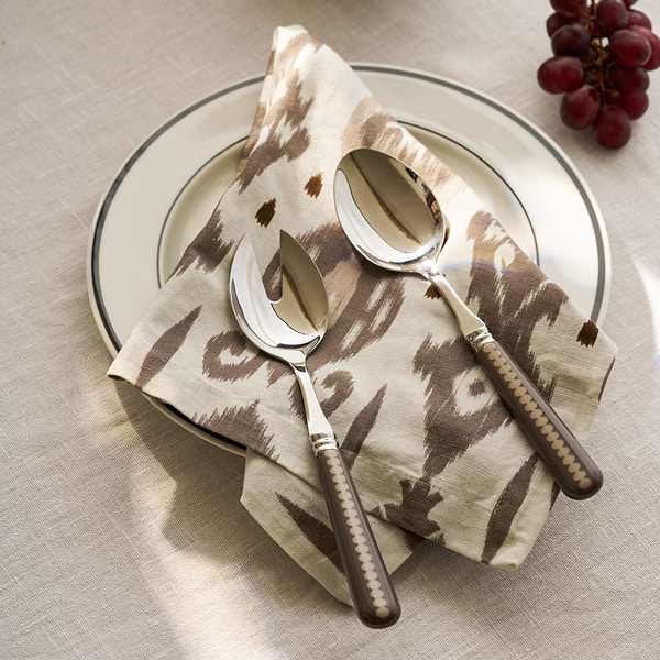Ikat Mink Napkins - Set of 4 - Addison Ross Ltd UK